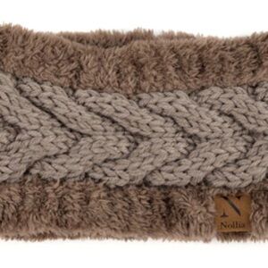 Headband Fleece Winter Hat Brown Earwarmer Accessory